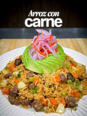 Arroz con Carne en Olla Arrocera