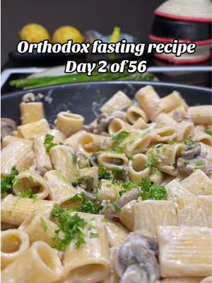 Pâtes crémeuses véganes pour le jeûne