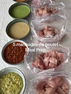 5 Marinades de Poulet pour 500g de Blanc de Poulet