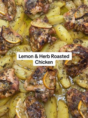 Lemon & Herb Roasted Chicken with Potato Wedges