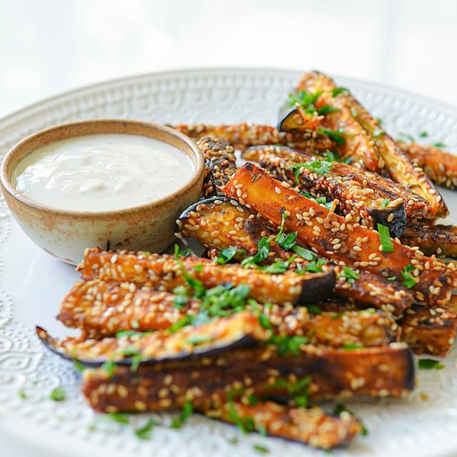 Berinjela al Forno con Salsa di Tahina