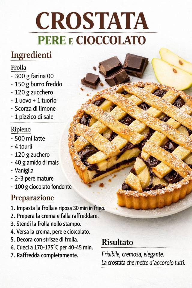 Crostata di Pere e Cioccolato