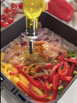 Burrito di Fajita Croccante con Pollo e Verdure in Friggitrice ad Aria