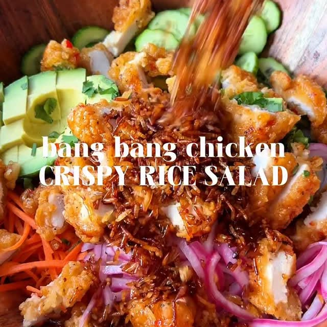 Bang Bang Chicken Knuspriger Reissalat